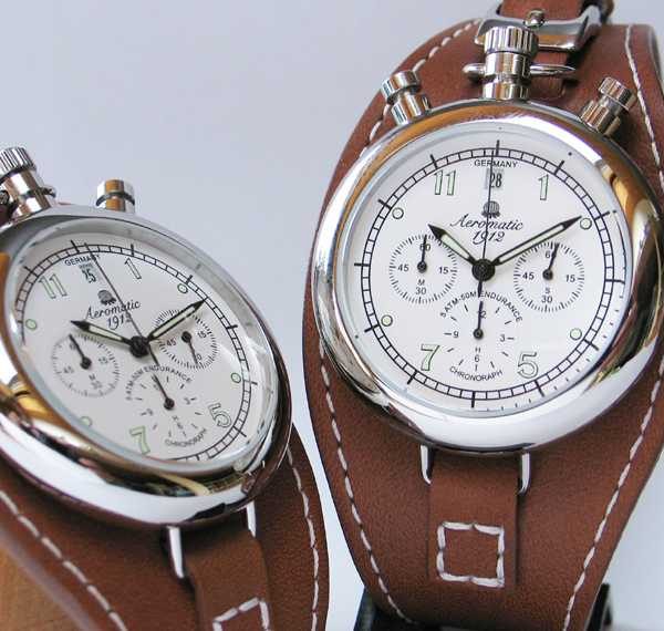 Aeromatic A1236 Aviator Chronograph Retro (brown) Watch 3