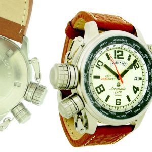 Aeromatic Classic Automatic Luminous Pilot-Defender Watch with crown protection system A 1284