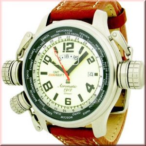 Aeromatic Classic Automatic Luminous Pilot-Defender Watch with crown protection system A 1284