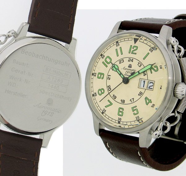 Aeromatic A1289 WWII Observer Officer Flier B1 Retro Watch 3
