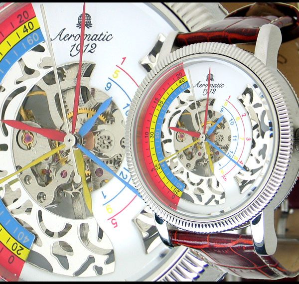Aeromatic A1306 TRIPHASE Skeleton (White) Watch 3