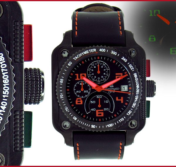 Aeromatic A1310 XXL Military Navi Pilot Chronograph Watch 4