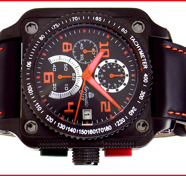 Aeromatic A1310 XXL Military Navi Pilot Chronograph Watch 3