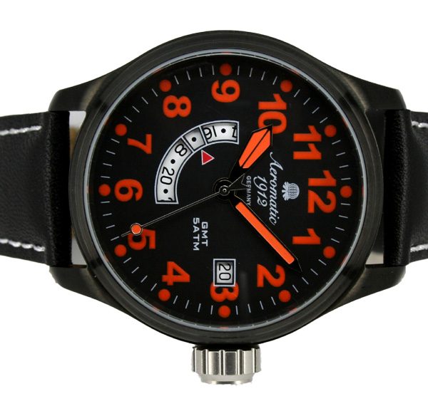 Aeromatic A1324 Defender GMT World Time (orange) Watch 3