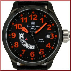 Aeromatic A1324 Defender GMT World Time (orange) Watch