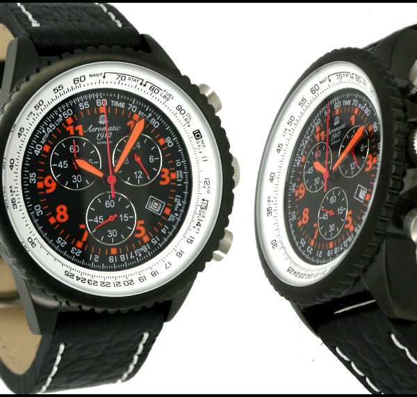 Aeromatic A1333 XXL-Pilot Defender Chronograph (black) Watch 2
