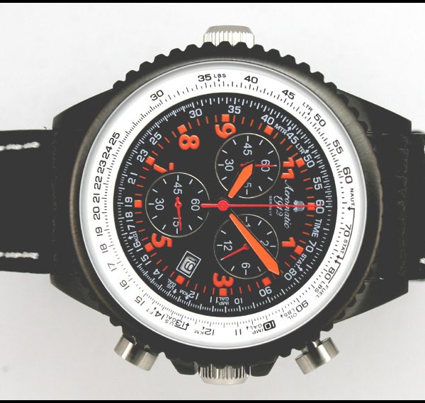 Aeromatic A1333 XXL-Pilot Defender Chronograph (black) Watch 3