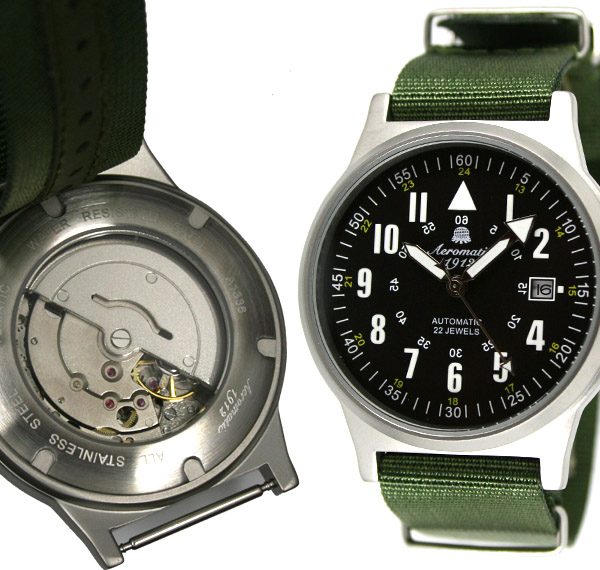 Aeromatic A1336 Automatic German WWII Sextant modified Rocketpionier Watch 3