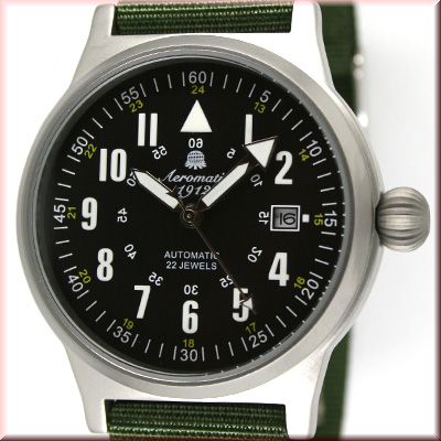 Aeromatic A1336 Automatic German WWII Sextant modified Rocketpionier Watch 1