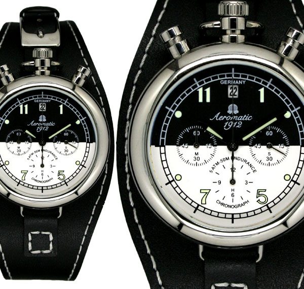 Aeromatic A1339 Retro Aviator Chronograph Watch 3