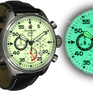 Aeromatic A1342 Retro Aviator Chronograph Watch