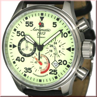 Aeromatic A1342 Retro Aviator Chronograph Watch 1