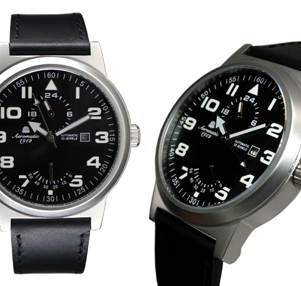 Aeromatic A1348 XL Retro-Design Pilot 24H + Powerreserve Indicator Watch 2
