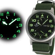 Aeromatic A1351 XL Retro-Design Pilot 24H + Powerreserve Indicator Watch 4