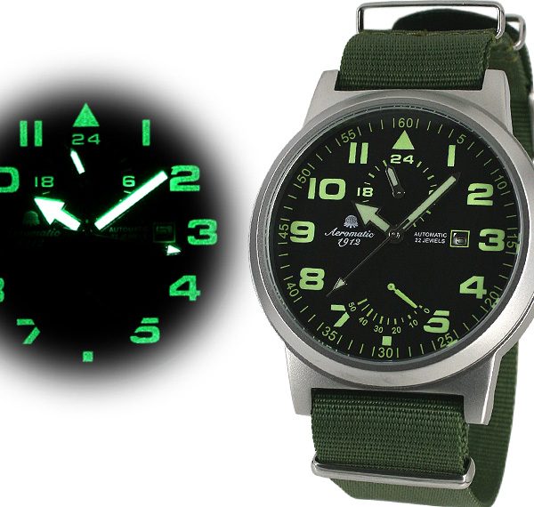 Aeromatic A1351 XL Retro-Design Pilot 24H + Powerreserve Indicator Watch 4