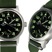 Aeromatic A1351 XL Retro-Design Pilot 24H + Powerreserve Indicator Watch 2