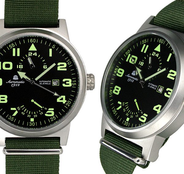 Aeromatic A1351 XL Retro-Design Pilot 24H + Powerreserve Indicator Watch 2