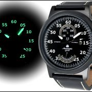Aeromatic A1357 XL Retro-Design Pilot 24H + Powerreserve Indicator Watch 3