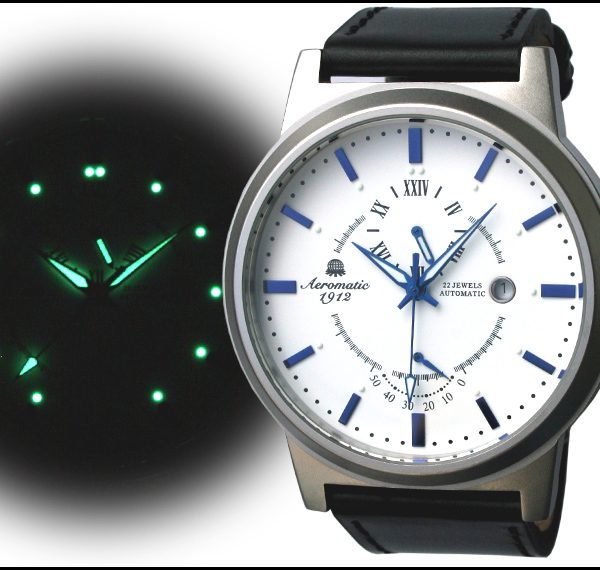 Aeromatic A1359 XL Retro-Design Pilot 24H + Powerreserve Indicator Watch 4