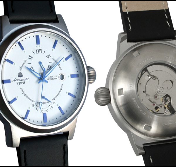 Aeromatic A1359 XL Retro-Design Pilot 24H + Powerreserve Indicator Watch 3