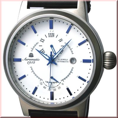 Aeromatic A1359 XL Retro-Design Pilot 24H + Powerreserve Indicator Watch 1