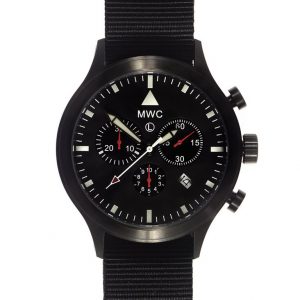 MWC MIL-TEC MKVI PVD Military Pilots Chronograph (black case) Watch