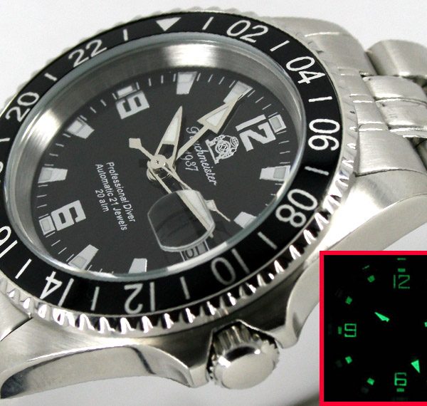 Tauchmeister1937 T0082 Automatic Professional Diver GMT-U-BOOT Watch 3