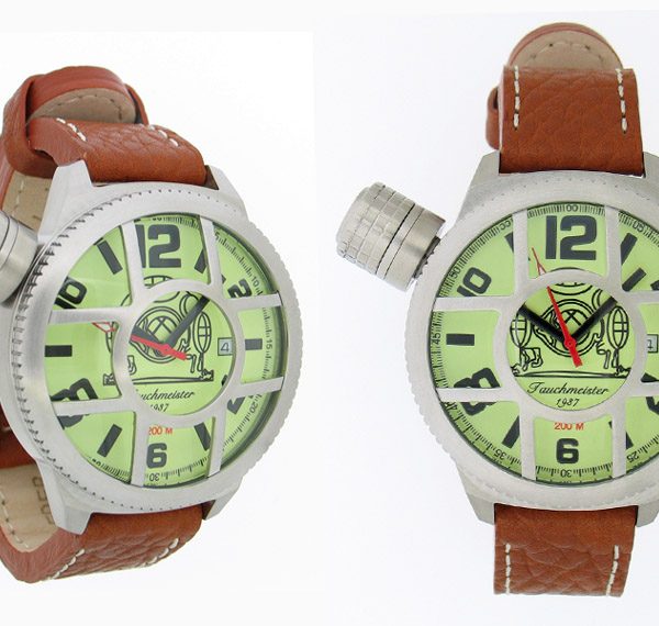 Tauchmeister1937 T0140 Automatic U-Boot Watch with Detachable Iron Bars 1