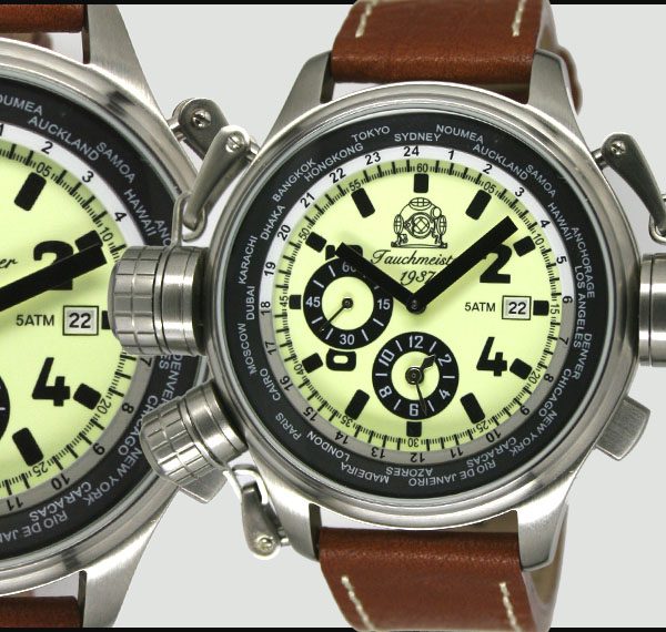 Tauchmeister1937 T0195 XXL-Pilot «World-Tour» Watch 2