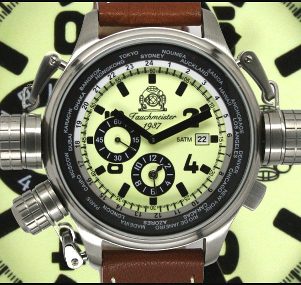 Tauchmeister1937 T0195 XXL-Pilot «World-Tour» Watch 1