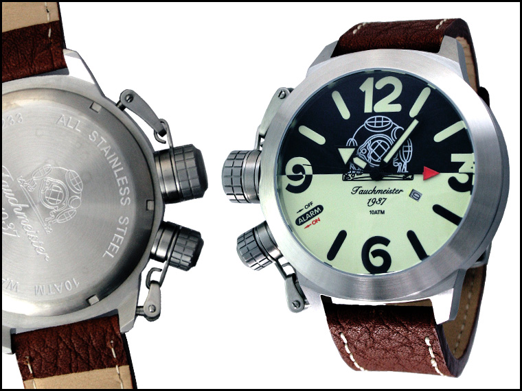 Tauchmeister1937 T0233 2.WW German UBoot Alarm Watch Часы Восток Амфибия