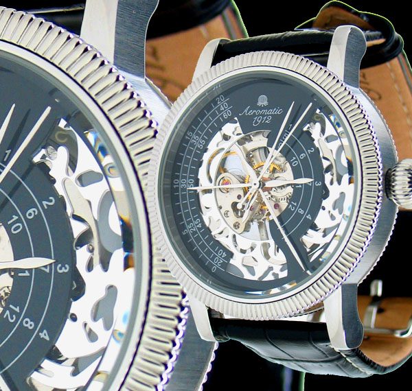 Aeromatic A1305 TRIPHASE Skeleton Watch 4