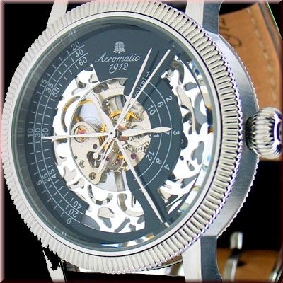 Aeromatic A1305 TRIPHASE Skeleton Watch 1
