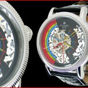 Aeromatic A1307 TRIPHASE Skeleton (Black) Watch 4