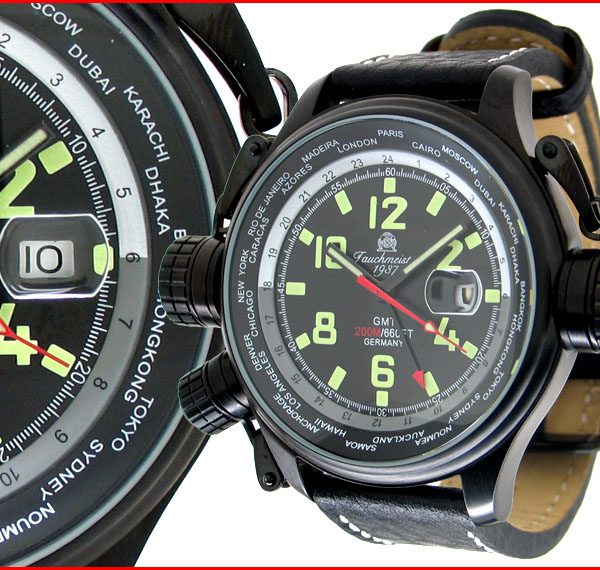 Tauchmeister1937 T0182 XXL-Pilot «World-Tour» Watch 1